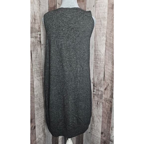 NANETTE LEPORE Gray Cashmere LambsWool Embellished Sequine Tank DRESS Small NEW - Picture 4 of 7